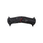 Spring Assisted Knife // Skull & Chains (Black/Red)