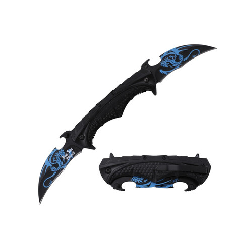 Spring Assisted Knife // Dragon (Red)
