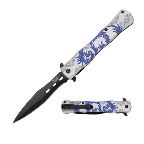 Spring Assisted Knife // Dragon // 3.9" (Red)