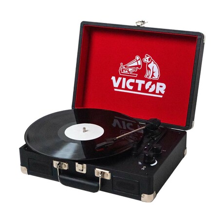 Metro Dual Bluetooth Suitcase Turntable // Black