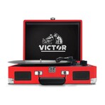 Metro Dual Bluetooth Suitcase Turntable // Red