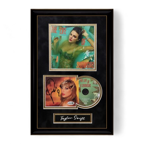 Taylor Swift // Autographed CD Cover + Framed // The Life of a Showgirl