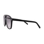 Saint Laurent // Men's // SL 596 DUNE 006 Aviator Sunglasses // Black + Grey Lenses
