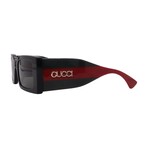 Gucci // Men's // GG1860S 001 Square Sunglasses // Black Red Green + Gray Lenses