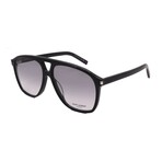 Saint Laurent // Men's // SL 596 DUNE 006 Aviator Sunglasses // Black + Grey Lenses