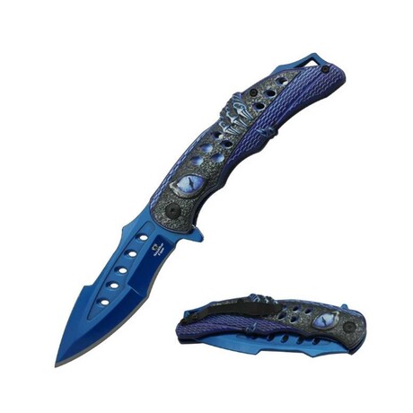 Tactical Style Spring Assist Knife // Reptil (Green)