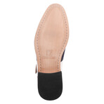 Stephen // Leather Brogue Monkstraps // Navy + Cream (US: 7)