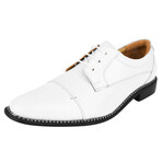 Jostin // Leather Lizard Print Oxford // White (US: 7)