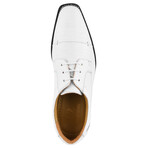 Jostin // Leather Lizard Print Oxford // White (US: 7)