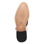 Stephen // Leather Brogue Monkstraps // Burgundy + Cream (US: 10)