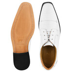 Jostin // Leather Lizard Print Oxford // White (US: 7)