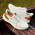 Leather Amherst 2.0 Embossed U-Throat Sneakers // White (8)