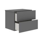 Ayla Nightstand in Gray Matte