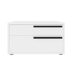 Carter Nightstand in White High Gloss // Set of 2