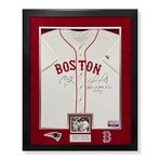 Tom Brady & David Ortiz // Signed Jersey + Inscr. + Framed