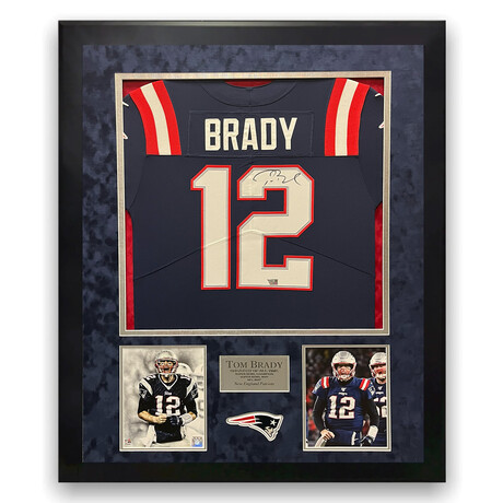 Tom Brady // NE Patriots // Signed Color Rush Jersey + Framed