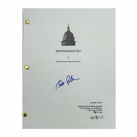 Bill Pullman // 'Independence Day' // Signed Script