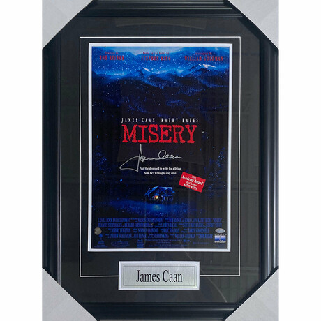 James Caan (decd) // 'Misery' // Signed 11X17 Framed Movie Poster