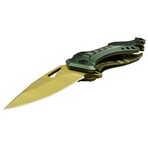 Spring Assisted Knife // Drop Point // Flat (Green)
