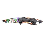 Spring Assited Knife // Assorted Designs (Red Leaves)
