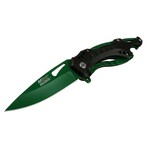 Spring Assisted Knife // Drop Point // Flat (Green)