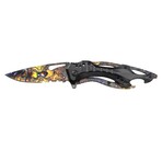 Spring Assited Knife // Assorted Designs (Red Leaves)