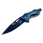 Spring Assisted Knife // Drop Point // Seahorse (Blue)