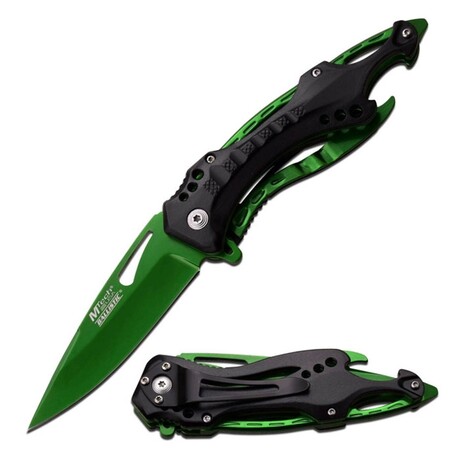 Spring Assisted Knife // Drop Point // Flat (Green)