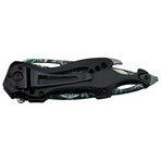 Spring Assisted Knife // Drop Point // Flat (Green)