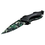 Spring Assisted Knife // Drop Point // Flat (Green)