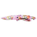 Spring Assited Knife // Cartoon (Pink)