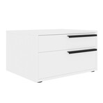 Carter Nightstand in White High Gloss // Set of 2