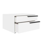 Carter Nightstand in White High Gloss // Set of 2