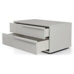 Alessio Nightstand in Taupe High Gloss // Set of 2