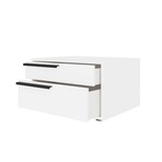 Carter Nightstand in White High Gloss // Set of 2