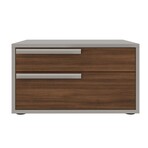 Carter Nightstand in Walnut-Taupe // Set of 2