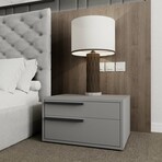Carter Nightstand in Gray Matte // Set of 2