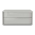 Alessio Nightstand in Taupe High Gloss // Set of 2