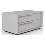Alessio Nightstand in Taupe High Gloss // Set of 2