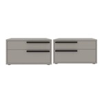 Carter Nightstand in Taupe Matte // Set of 2
