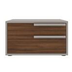 Carter Nightstand in Walnut-Taupe // Set of 2