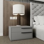 Carter Nightstand in Gray Matte // Set of 2