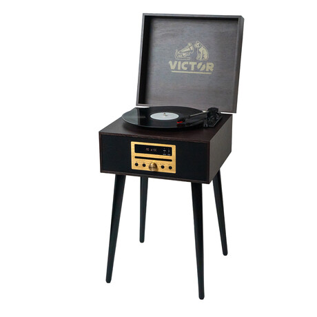 Victor Newbury 8-in-1 Wood Music Center // Espresso