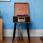 Victor Newbury 8-in-1 Wood Music Center // Mahogany