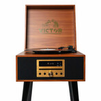 Victor Newbury 8-in-1 Wood Music Center // Mahogany