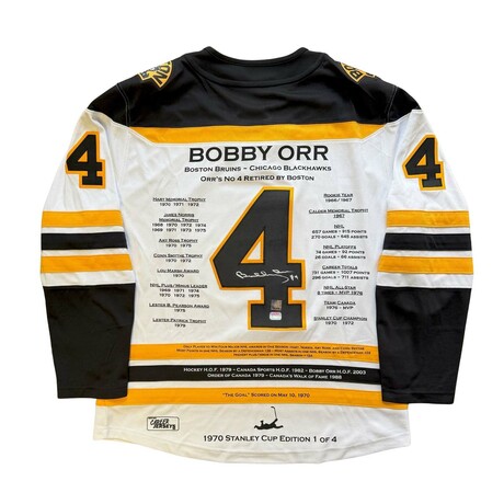 Bobby Orr // Bruins // Signed White Career Jersey - Stanley Cup Ed. #1 of 4