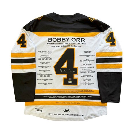 Bobby Orr // Bruins // Signed White Career Jersey - Stanley Cup Ed. #3 of 4