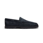 28's Venetian Suede Low Top Loafers // Navy (US: 8.5)