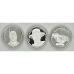 Batman, The Joker, and The Batmobile set of 3 pieces Silver Coins