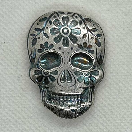 DAY OF THE DEAD SKULL - 2 TROY OUNCES